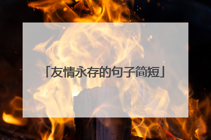 友情永存的句子简短
