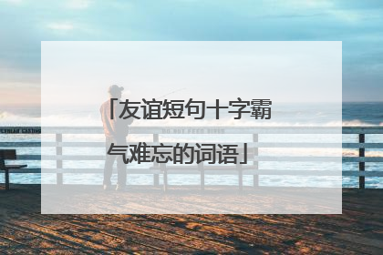 友谊短句十字霸气难忘的词语