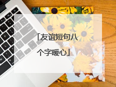 友谊短句八个字暖心