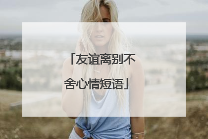 友谊离别不舍心情短语