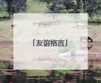 友谊格言