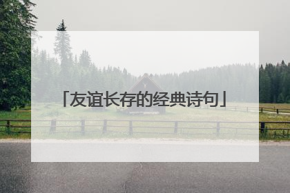 友谊长存的经典诗句