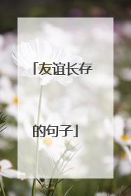 友谊长存的句子