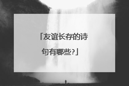 友谊长存的诗句有哪些?