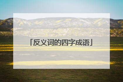 反义词的四字成语