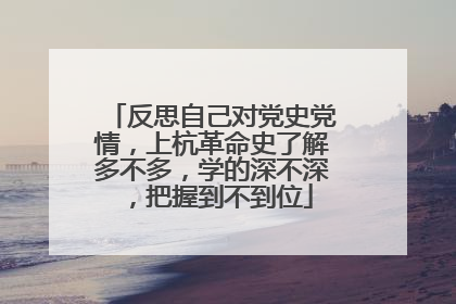 反思自己对党史党情，上杭革命史了解多不多，学的深不深，把握到不到位