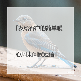 发给客户的简单暖心周末问候短信