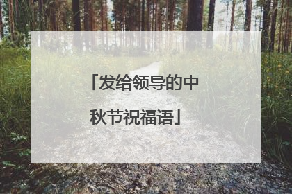 发给领导的中秋节祝福语