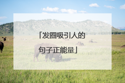 发圈吸引人的句子正能量