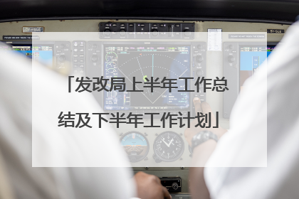 发改局上半年工作总结及下半年工作计划