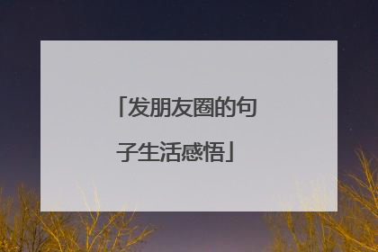 发朋友圈的句子生活感悟
