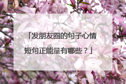 发朋友圈的句子心情短句正能量有哪些?