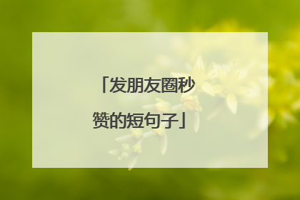 发朋友圈秒赞的短句子