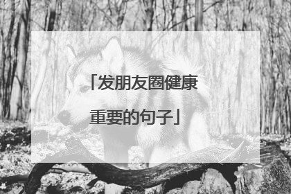 发朋友圈健康重要的句子