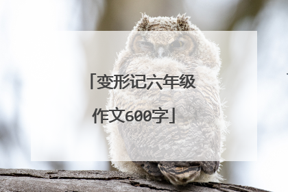 变形记六年级作文600字