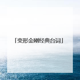 变形金刚经典台词