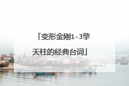 变形金刚1-3擎天柱的经典台词