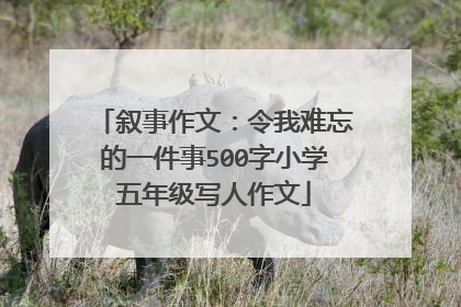叙事作文:令我难忘的一件事500字小学五年级写人作文