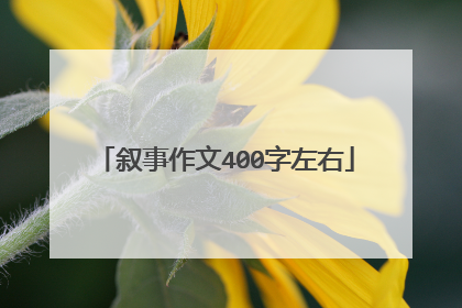 叙事作文400字左右