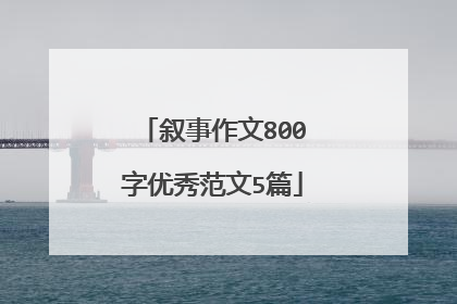 叙事作文800字优秀范文5篇