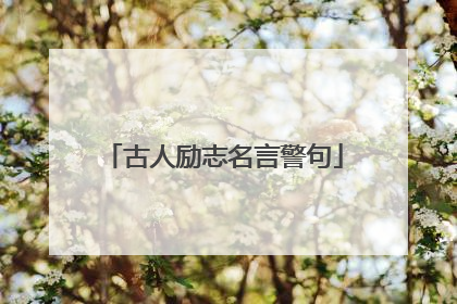 古人励志名言警句