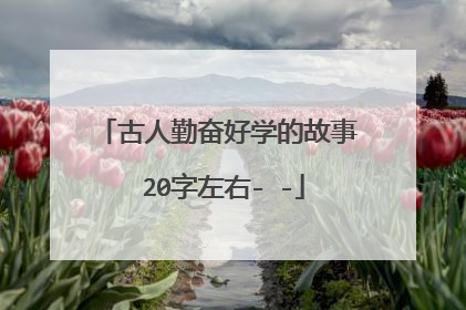 古人勤奋好学的故事 20字左右- -