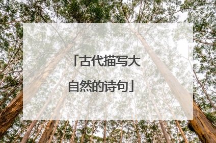 古代描写大自然的诗句