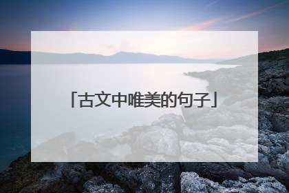 古文中唯美的句子