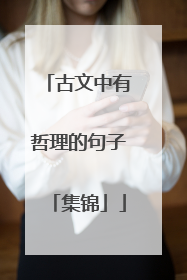 古文中有哲理的句子「集锦」