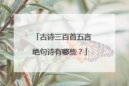 古诗三百首五言绝句诗有哪些？