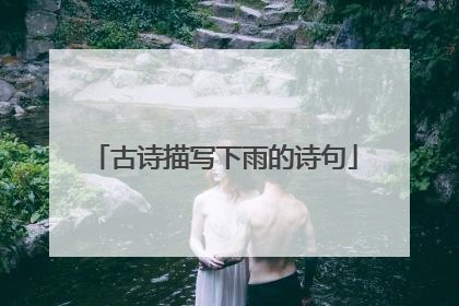 古诗描写下雨的诗句