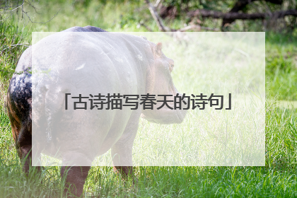 古诗描写春天的诗句