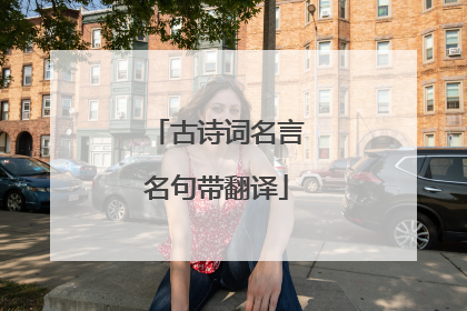 古诗词名言名句带翻译