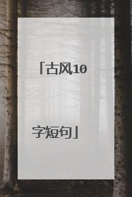 古风10字短句