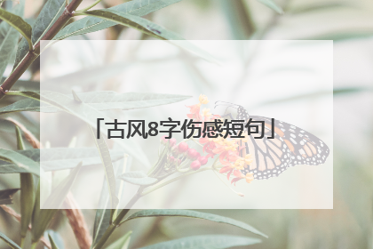 古风8字伤感短句