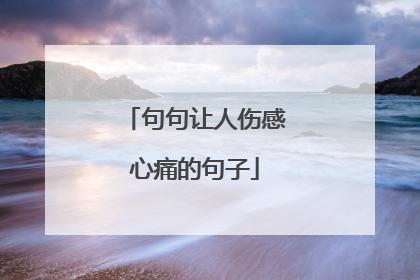 句句让人伤感心痛的句子