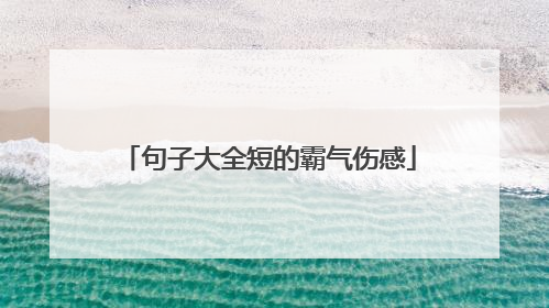 句子大全短的霸气伤感