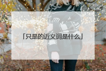 只是的近义词是什么