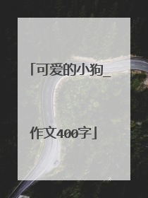 可爱的小狗_作文400字