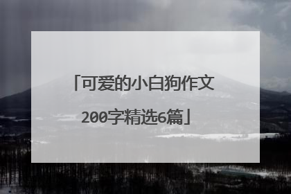 可爱的小白狗作文200字精选6篇