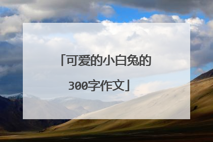 可爱的小白兔的300字作文