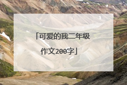 可爱的我二年级作文200字