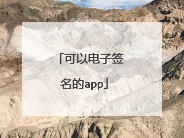 可以电子签名的app