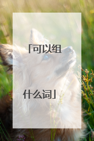 可以组什么词