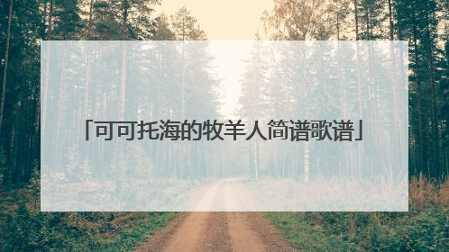 可可托海的牧羊人简谱歌谱