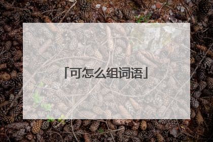可怎么组词语