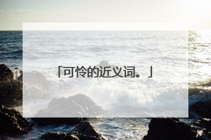 可怜的近义词。