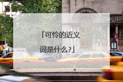 可怜的近义词是什么?