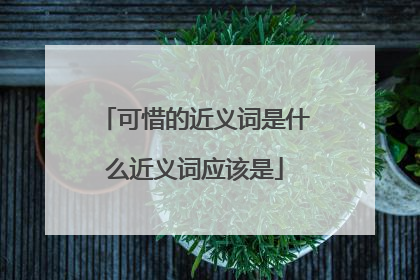 可惜的近义词是什么近义词应该是