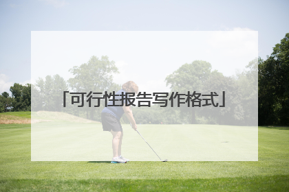 可行性报告写作格式